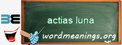 WordMeaning blackboard for actias luna